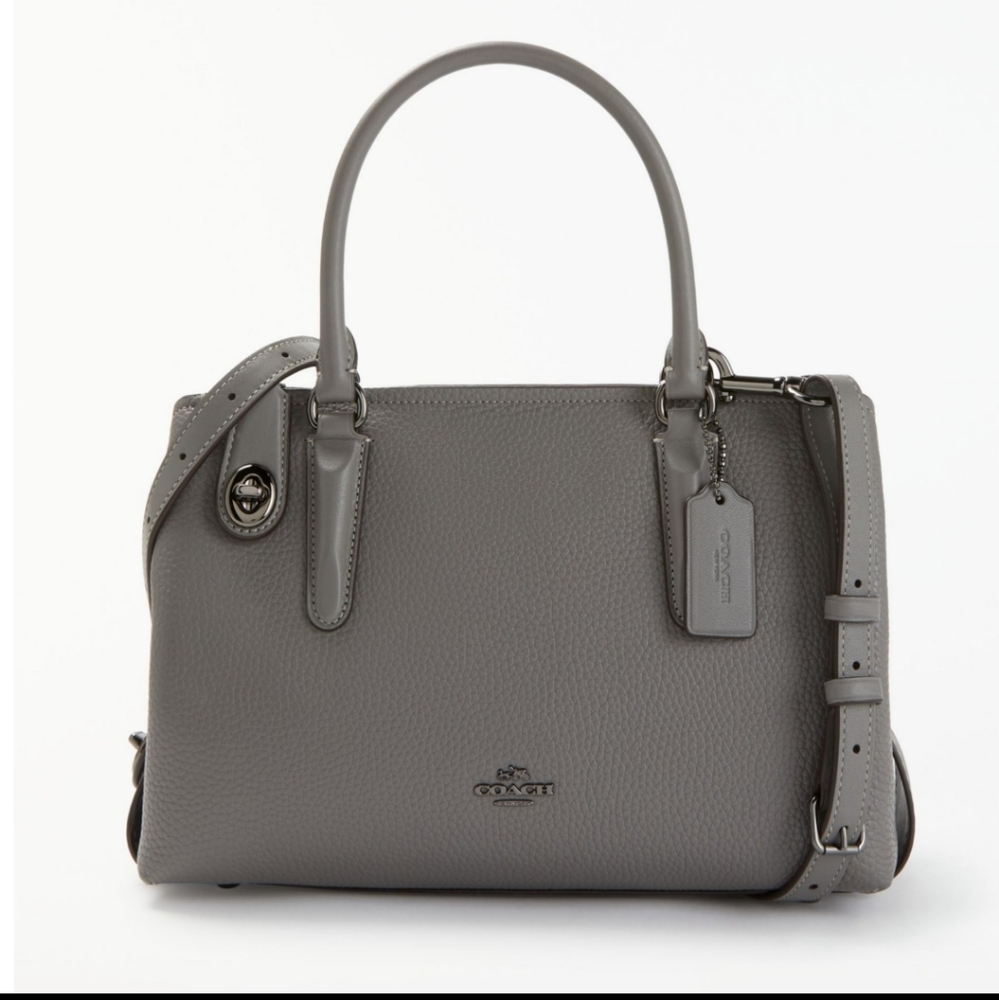 COACH Pebbled Brooklyn 28 Satchel - Picture 4 of 7